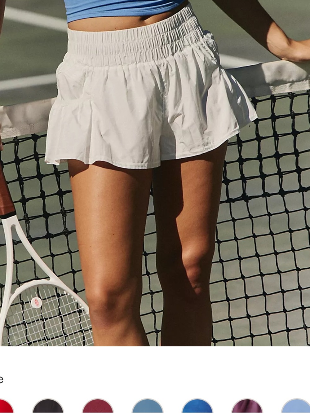 FP Movement by Free People White Flounced Athletic Skort